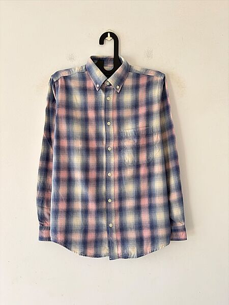 Blue & blush pink flannels