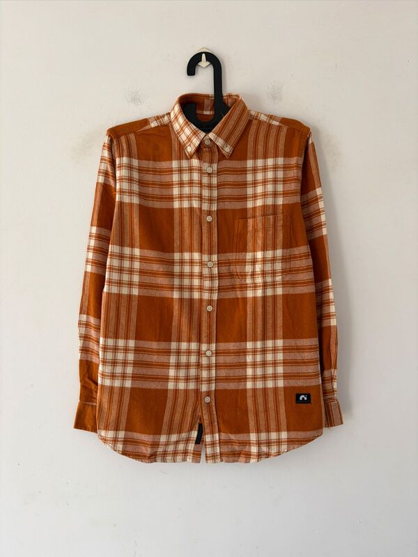 Burnt orange & cream flannels