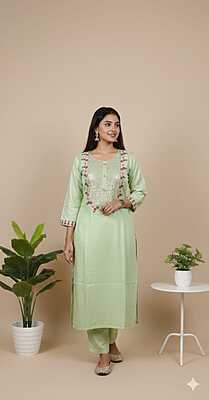 Premium Roman Silk Kurti 4