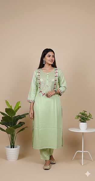 Premium Roman Silk Kurti 4