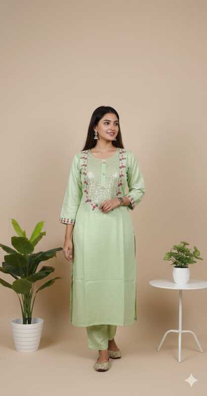 Premium Roman Silk Kurti 4