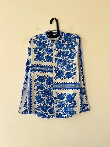 Azure bloom printed mandarin