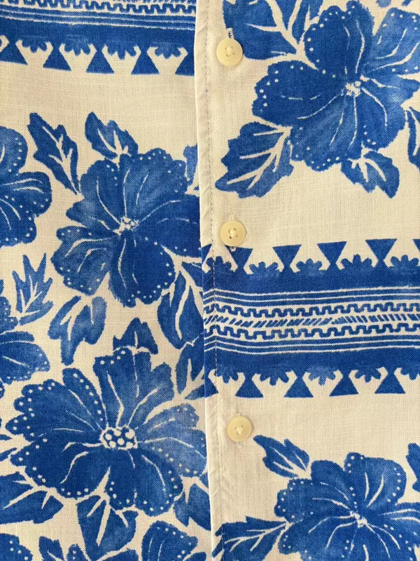 Azure bloom printed mandarin