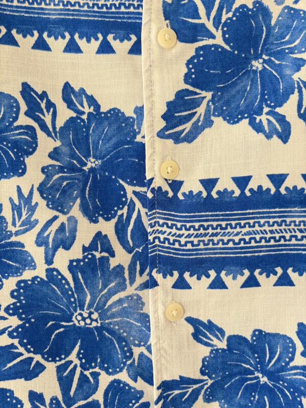 Azure bloom printed mandarin