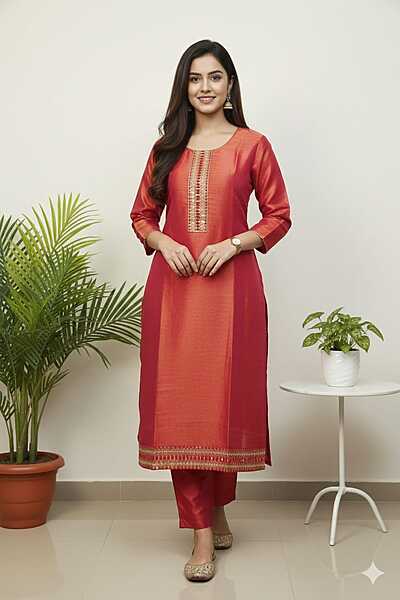 Premium Tissue Silk Kurti 1