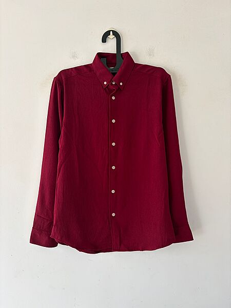 Cherry red crushed shirt