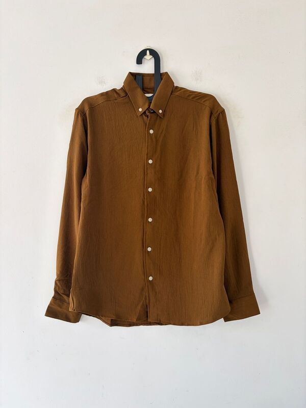 Mocha rust crushed shirt