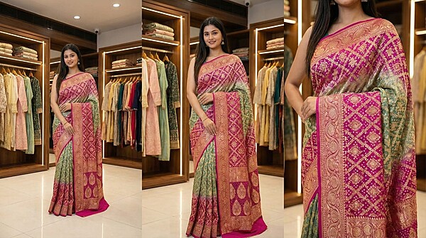 Kala Sanskruti Light Mahendi Color Pure Banarasi Saree 6.5M Elegant Traditional Wear Graceful Pure Banarasi Saree Handcrafted Artistry for Woman