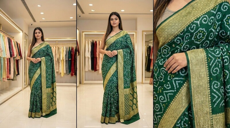 Kala Sanskruti Green Color Pure Banarasi Saree 6.5M Elegant Traditional Wear Graceful Pure Banarasi Saree Handcrafted Artistry for Woman