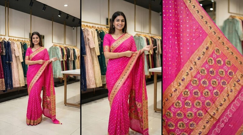 Kala Sanskruti Pink Color Pure Banarasi Saree 6.5M Elegant Traditional Wear Graceful Pure Banarasi Saree Handcrafted Artistry for Woman