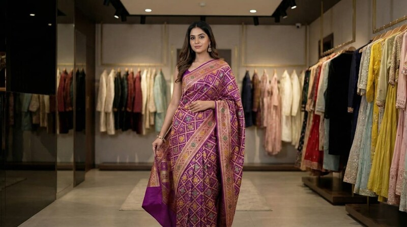 Kala Sanskruti Purple Color Pure Banarasi Saree 6.5M Elegant Traditional Wear Graceful Pure Banarasi Saree Handcrafted Artistry for Woman