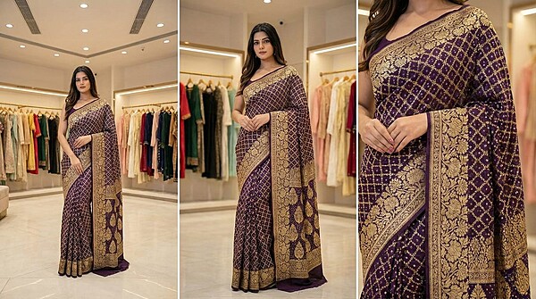 Kala Sanskruti Black Color Pure Banarasi Saree 6.5M Elegant Traditional Wear Graceful Pure Banarasi Saree Handcrafted Artistry for Woman