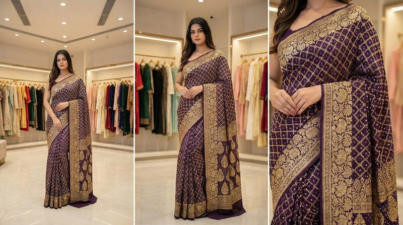 Kala Sanskruti Black Color Pure Banarasi Saree 6.5M Elegant Traditional Wear Graceful Pure Banarasi Saree Handcrafted Artistry for Woman