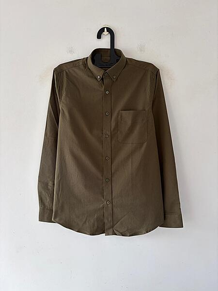 Olive luxe oxford shirt