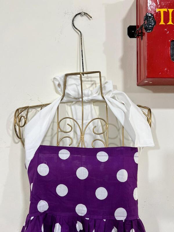 Naila's Tube Top - Purple & Polka