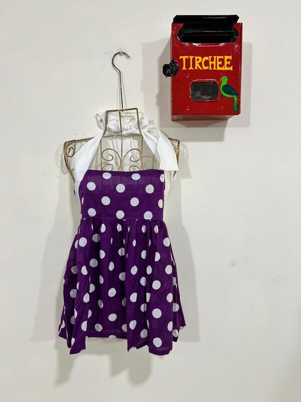 Naila's Tube Top - Purple & Polka