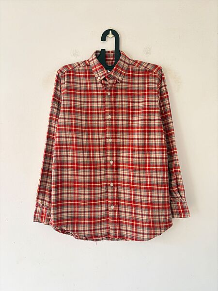 Orange & beige flannels