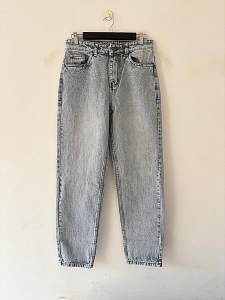 Silver drift washed momfit jean