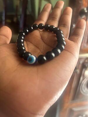 Black evil eye bracelet