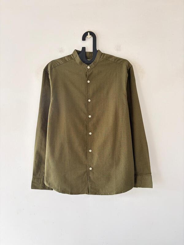 Olive luxe linen mandarin