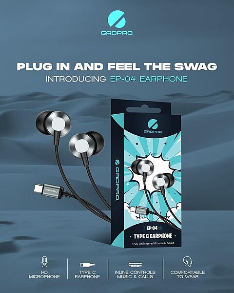 EARPHONE GADPRO TYPE-C EP-04 EARPHONE GADPRO TYPE-C EP-04