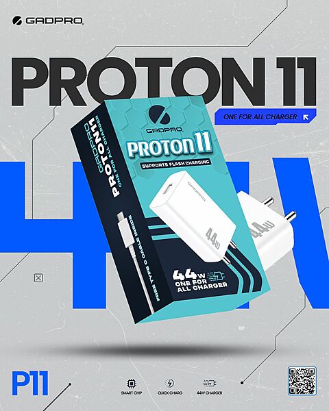 WALL CHARGER GADPRO PROTON 11 44W FLASH CHARGE