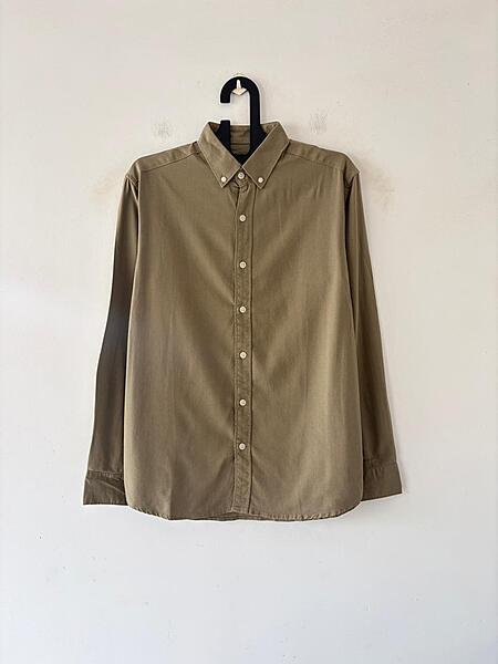Olive dune linen shirt