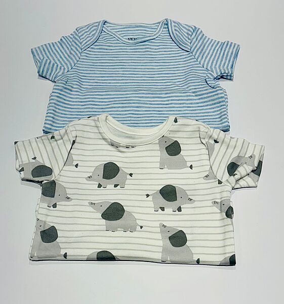 T-SHIRTS 2PCS 3-6 M COMBO-1