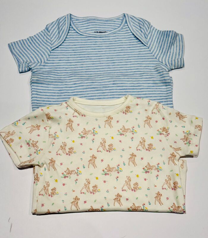 T-SHIRTS 2PCS 6-9 M  COMBO-2