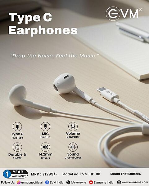 EARPHONE EVM TYPE-C HF-06