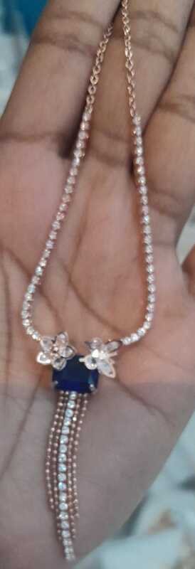 Unique silver rose gold chain