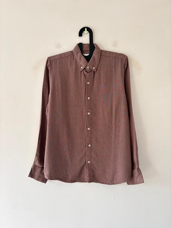 Wood brown linen shirt