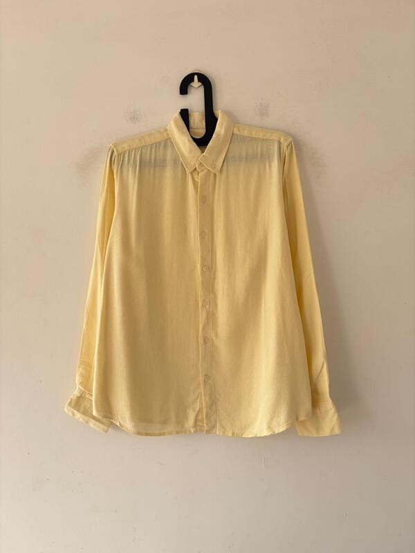 Butter yellow linen shirt