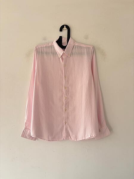 Blush pink linen shirt