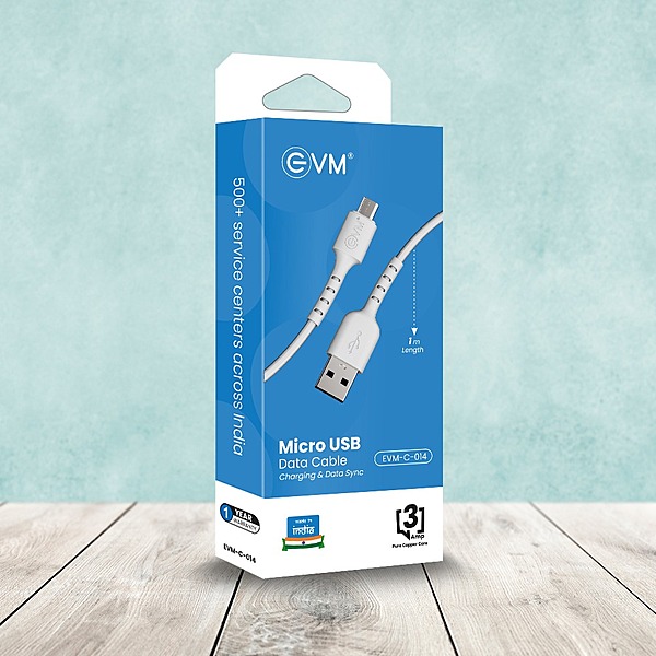 CABLE EVM MICRO USB C-014 WHITE