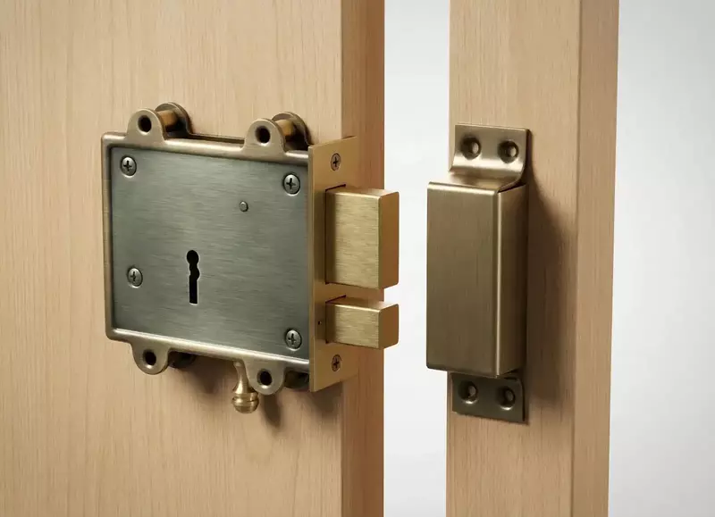 (4066) Palam Lock No.64 DL Antique Brass