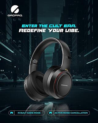 WIRELESS HEADPHONE GADPRO HYBRID ANC LIVEPODS-CULT