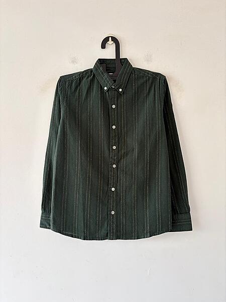 Emerald green textured shirt