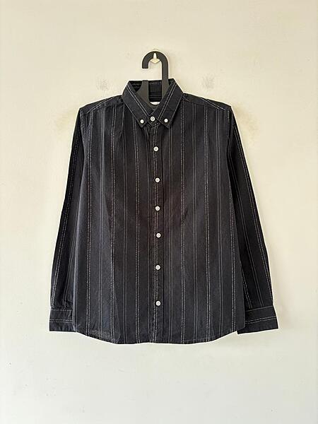Midnight black textured shirt