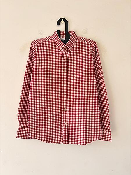 Ruby & chalk micro check shirt