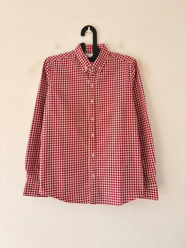 Ruby & chalk micro check shirt
