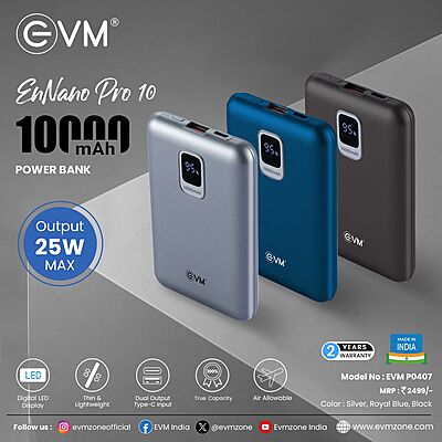 POWER BANK EVM 10000 MAH ENNANO PRO 10 P0407