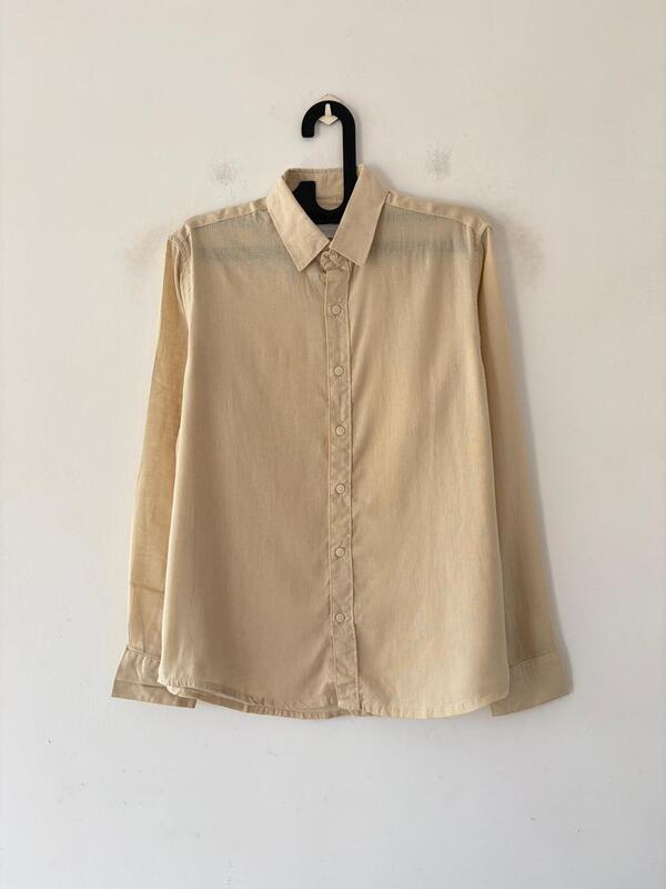 Sand beige linen shirt