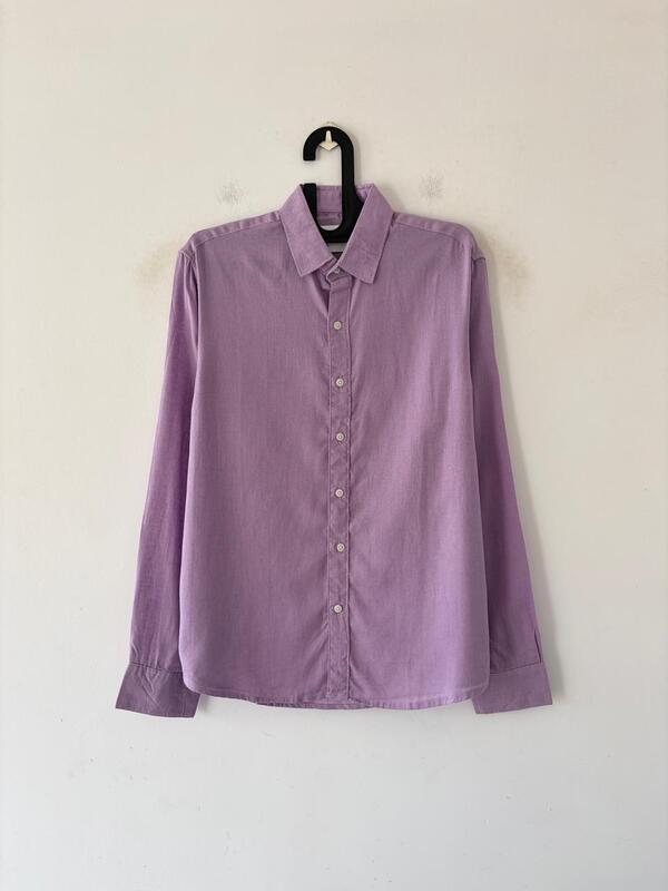 Lavender luxe linen shirt