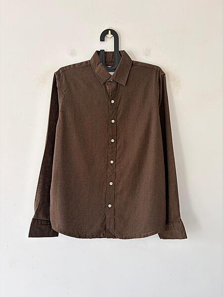 Mocha bark linen shirt
