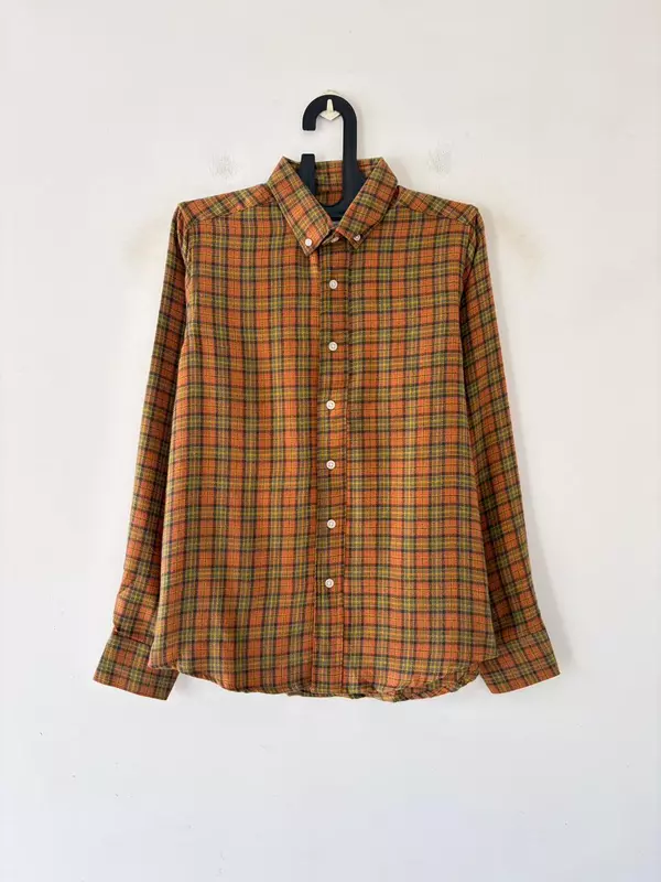Rust & olive flannels