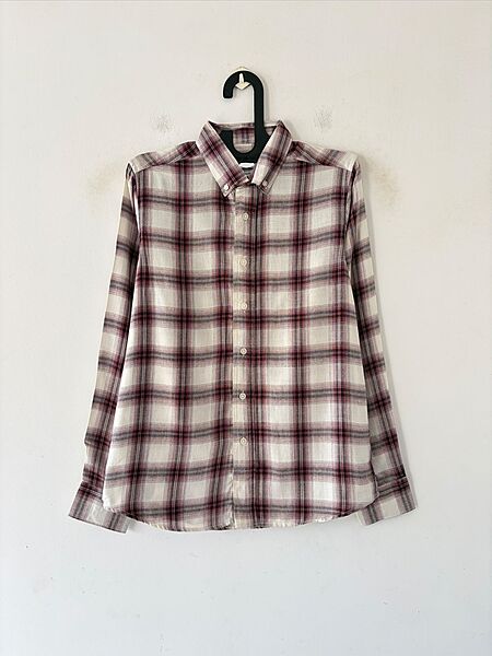Burgundy & ivory flannels