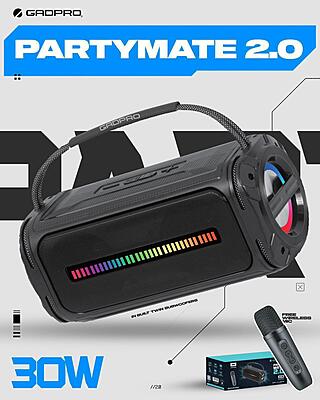 SPEAKER GADPRO PARTY MATE 2.0 30W WITH WIRELESS MIC