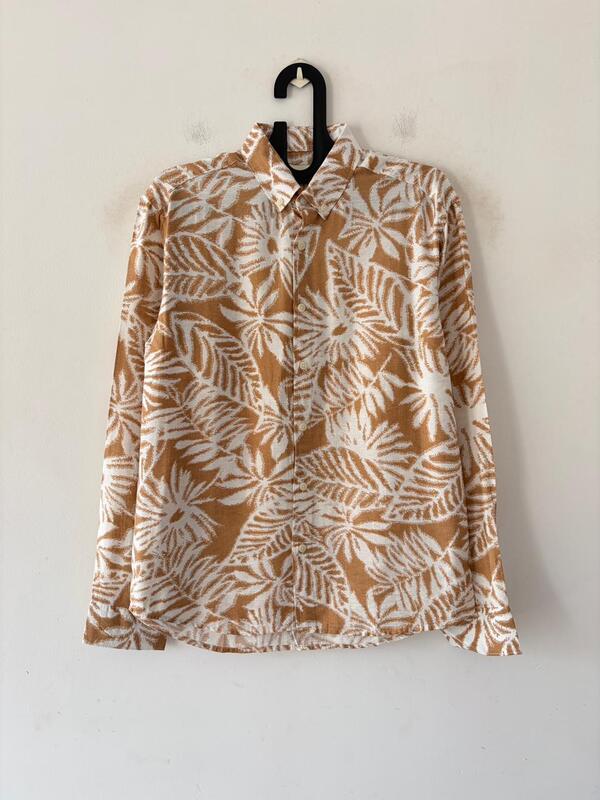 Caramel palm printed shirt