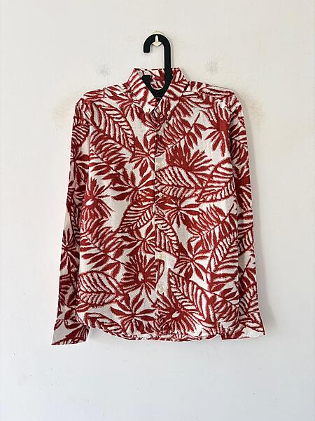 Rustwood palm printed shirt